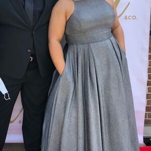 Silver iridescent, Formal dress